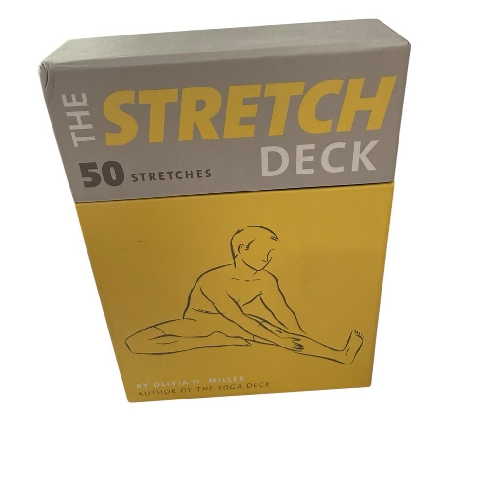 The Stretch Deck by Olivia Miller Neck Back wrists Leg Stretches Ilustrated